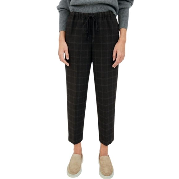The Group Babaton Jimmy Pant Black Checkered Lounge Casual Basic Essential - Picture 1 of 13